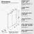 62-67" W x 79" H Frameless Single Sliding Shower Door, Brushed Nickel 2 thumbnail