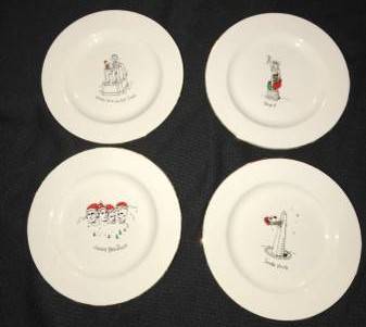 4 Dinner Plates Merry Masterpieces American Collection Christmas 1