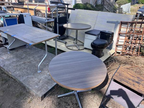 FREE Desks & round tables from closed office - very nice commercial 1