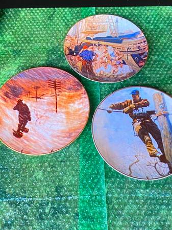 Collectible 3 plates by Rockwell, Baker & Cornwell 1