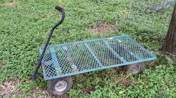 Flatbed Metal Garden Cart 1