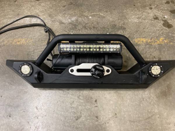 Smittybilt 10k lb Winch and Jeep TJ Bumper 1