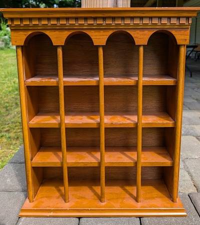 Vintage wood wall display shelf 1