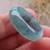 Certified Jadeite Jade Icy Green Burma Myanmar Round Circle Ring NO. 8 4 thumbnail