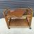 Vintage Rattan Rolling Cart with Wicker Top and Lower Shelf. 8 thumbnail