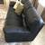 Black leather couch/sofa 2 thumbnail
