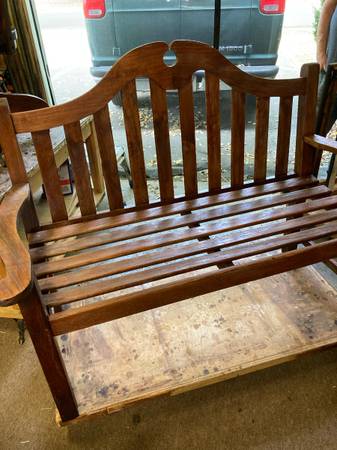 Antique teak bench 1