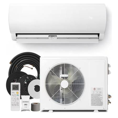 ☆ 12000 BTU Mini Split AC/Heating System, 19 SEER2 115V Inverter Air C 1