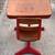 Norman Bel Geddes Mid Century Industrial School Student Desk Red 6 thumbnail