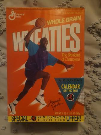 Michael Jordan/ Walter Payton wheaties sealed/filled 1