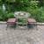 Vintage iron white and black patio bistro set 1 thumbnail
