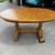 Exquisite Vintage Solid Oak Oval Dinner Table 3 thumbnail