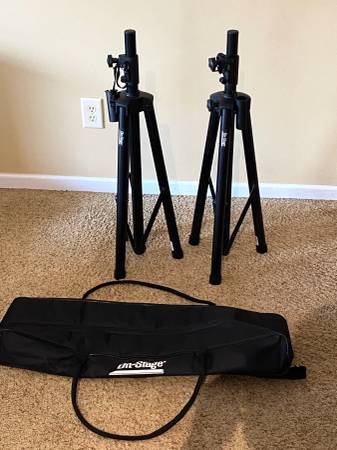 On-Stage Compact Speaker Stands with Travel Bag 1