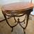 ANTIQUE 1920s FRENCH LOUIS XV ROUND TABLE W/ BEVELED GLASS TOP 2 thumbnail