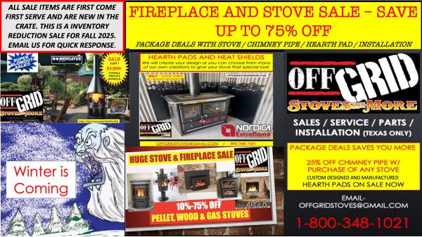 WINTER PREPARATION SALE ON ALL WOOD FIRED STOVES / COOK OVENS 1
