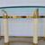 1970s Hollywood Regency Vintage Italian Brass and Glass Console Table 11 thumbnail