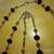 Fashion Gold Long Bar Black Crystal Beads Rosary Necklace 3 thumbnail