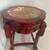 Asian inspired marble top ornately carved rosewood table 10 thumbnail