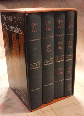 1956 The World of Mathematics 4 vol Set James R Newman 1