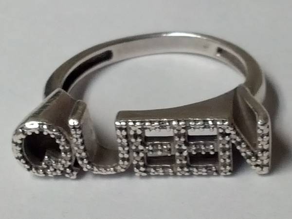 Sterling Silver Designer 'QUEEN' Ladies Ring Size 7.5 1