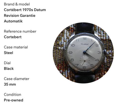 cortebert 1970s vintage watch 1