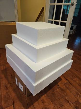 Styrofoam Cake Dummies Set Square 1