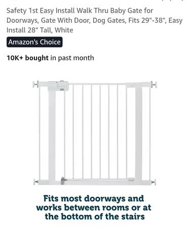 Safety 1st Easy Install Walk Thru Baby Gate  Doorways, Gate Pet dog 1