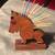 RETRO WOODEN HORSE  TOOTHPICK HOLDER 1 thumbnail