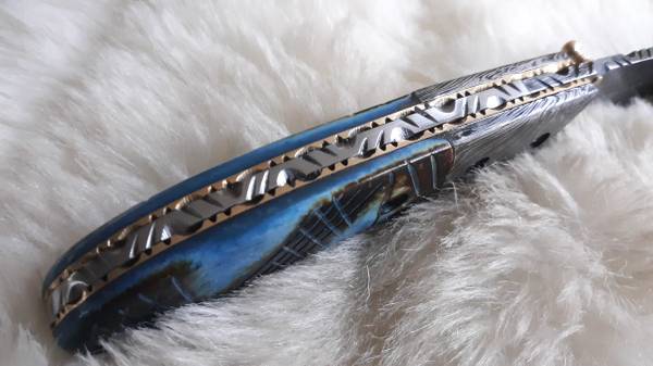 NEW +INDIGO DAMASCUS POCKET KNIFE - $100 (HUNTSVILLE, AL)62970102416513124