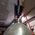 Chrome Ceiling Light with large round bulb 2 thumbnail