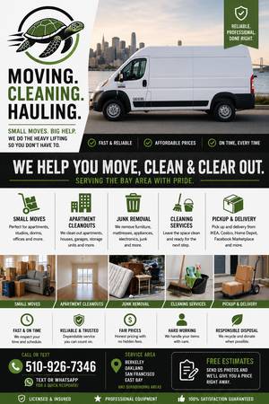 Moving  , cleaning, hauling 1