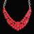 Red Coral Stone Necklace in Silver Setting 2 thumbnail