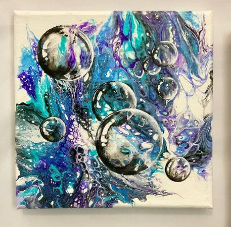 Embellished Dutch Pour. Original Painting (t) 1