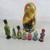 Vintage Russian Christmas Matryoshka Doll with 7 Ornaments Inside 7 thumbnail