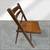 Pair of Folding Teak Chairs SOLD AS IS - do not match 4 thumbnail