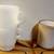 Four classic coffee mugs - 2 Fire King stackable, 2 Syracuse 2 thumbnail