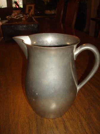 7.5 inch Antique “Colonial Pewter” Pitcher 1