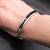 Vintage Sterling Silver Black Onyx Hinged Bracelet from Mexico 1 thumbnail