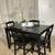 Black Compact Kitchen Dining Table with 4 Chairs 1 thumbnail