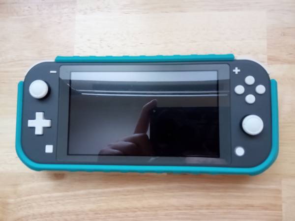 Switch Lite (Grey) + Micro SD Card + Turquoise Shell Protector & Case 1