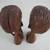 Vtg African Tribal Folkart Hand Carved Man & Woman Signed Wooden Busts 7 thumbnail