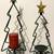 Metal Christmas Tree Pillar Candle Holders Set of 2 w/ 1 candle 4 thumbnail