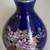 Vintage Cobalt Blue Porcelain Miniature Vase - Japan 1 thumbnail