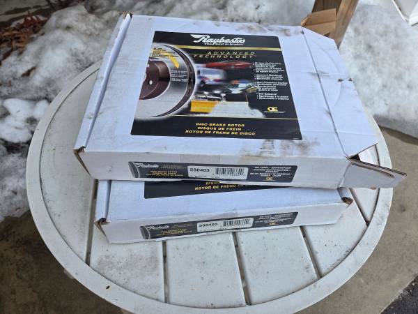 PAIR OF RAYBESTOS 580403 BRAKE ROTORS (BRAND NEW) 1