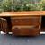 LANE AMERICAN MODERN WALNUT CREDENZA CHINA CABINET. SCULPTURAL BLOCK FACADE. 9 thumbnail