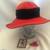 Red Hat Society - Macy's Red Felt Hat, Pin and Bows 4 thumbnail
