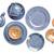 19 Pcs Antique 1920s Japan Blue & Gold Lusterware Plates Cups Set 1 thumbnail