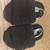 Ugg Fuzzy kids Slides w. Strap black fluffy 1 thumbnail