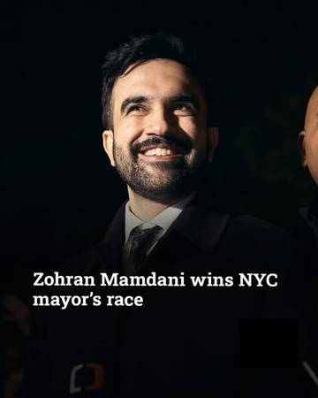 Zohran Mamdamo wins the New York City mayor race 1