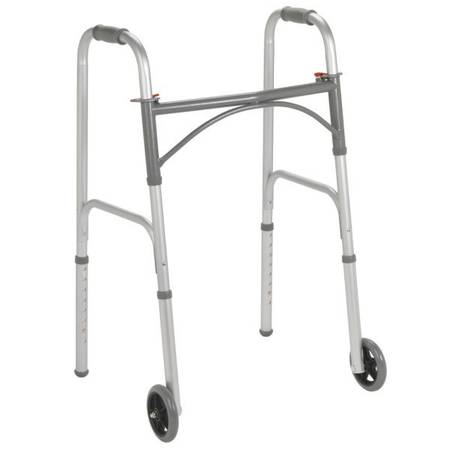 Drive, Folding Walker, Two Button with 5 Wheels, 10244-4 1